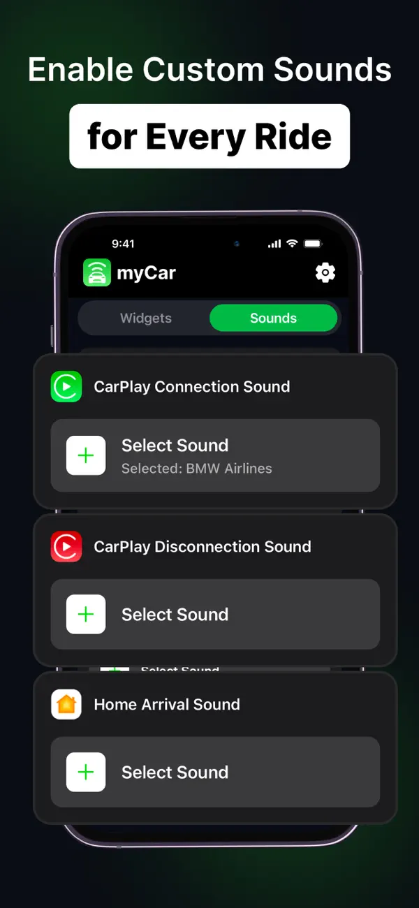 myCar: custom sounds for every ride