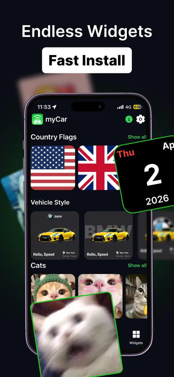 myCar: endless widgets