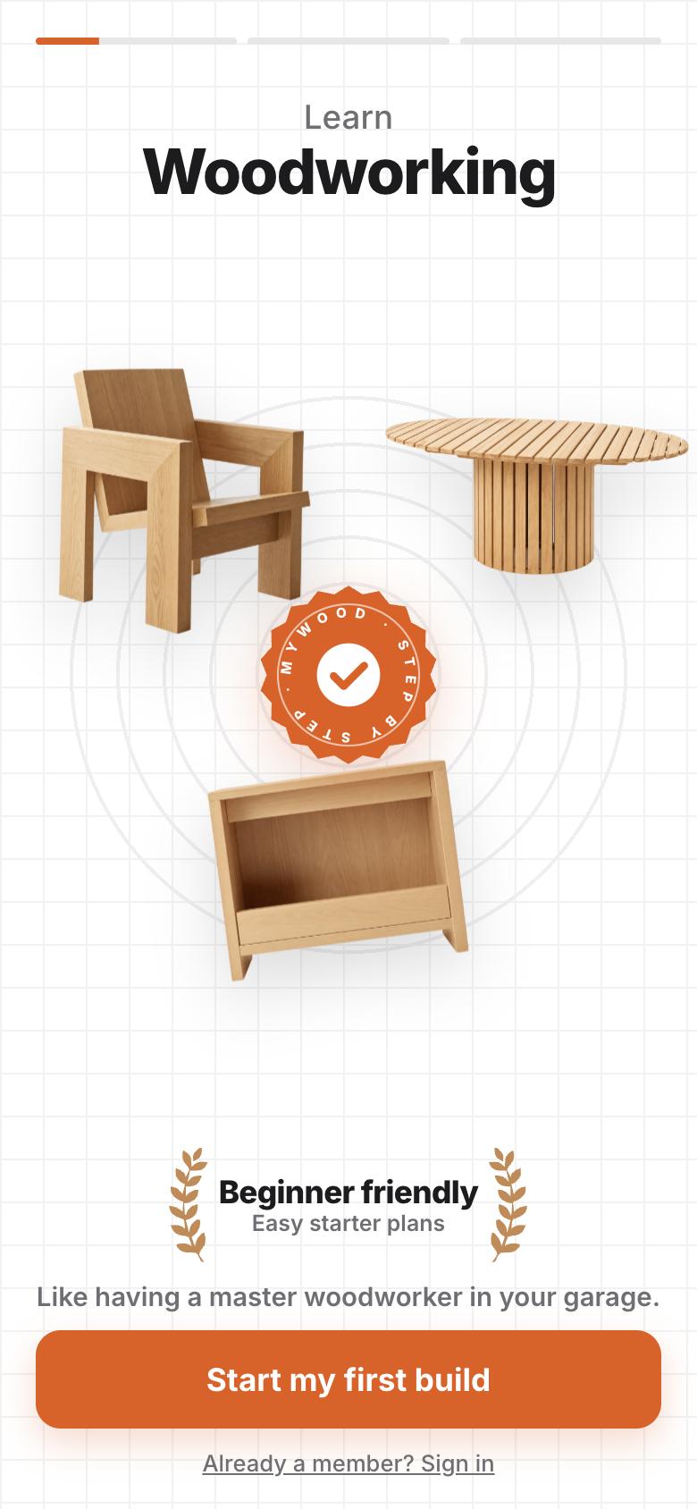 myWood: learn woodworking, step by step