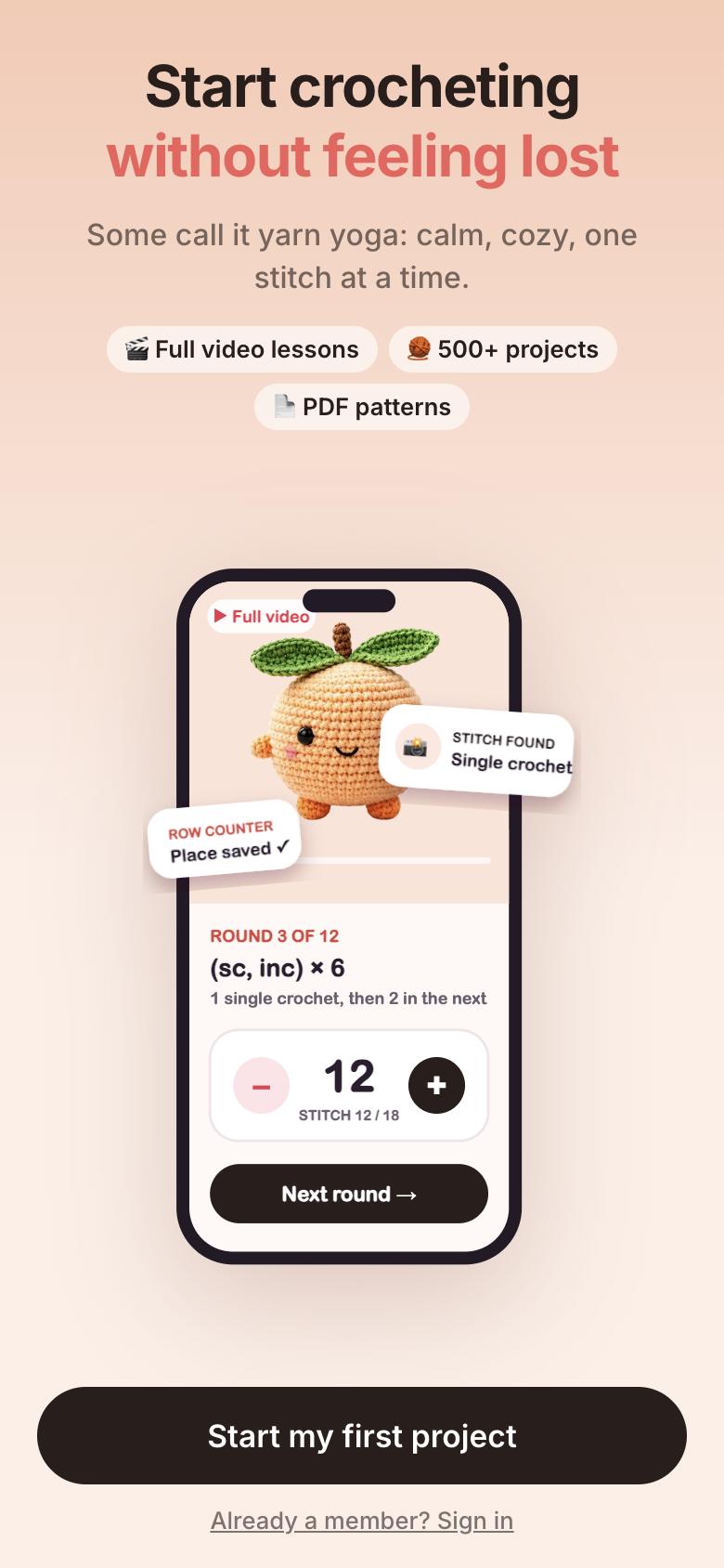Yarnly: start crocheting without feeling lost